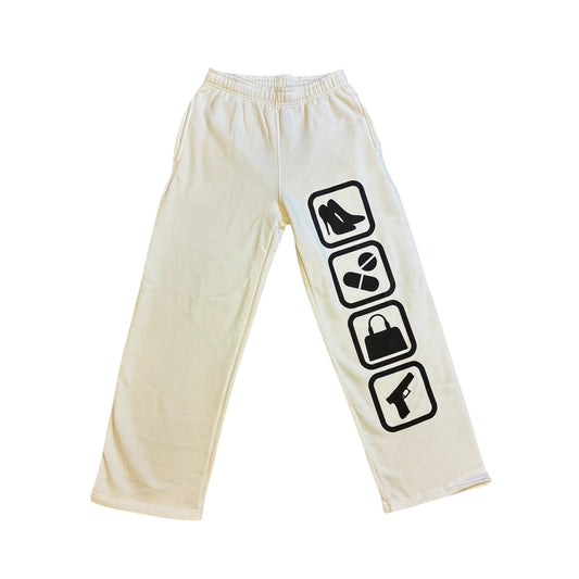 Girl Problems Sweatpants (White)